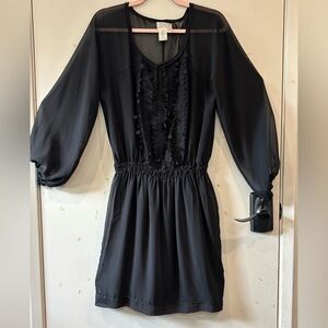 Max Studio Specialty Products Black Long Sleeve Dress